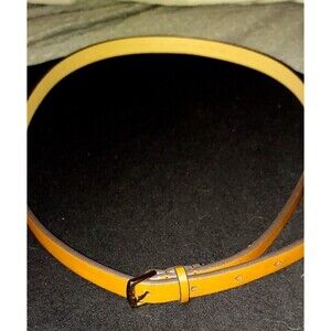 Classic Skinny Brown Leather Belt - Women's Size 36